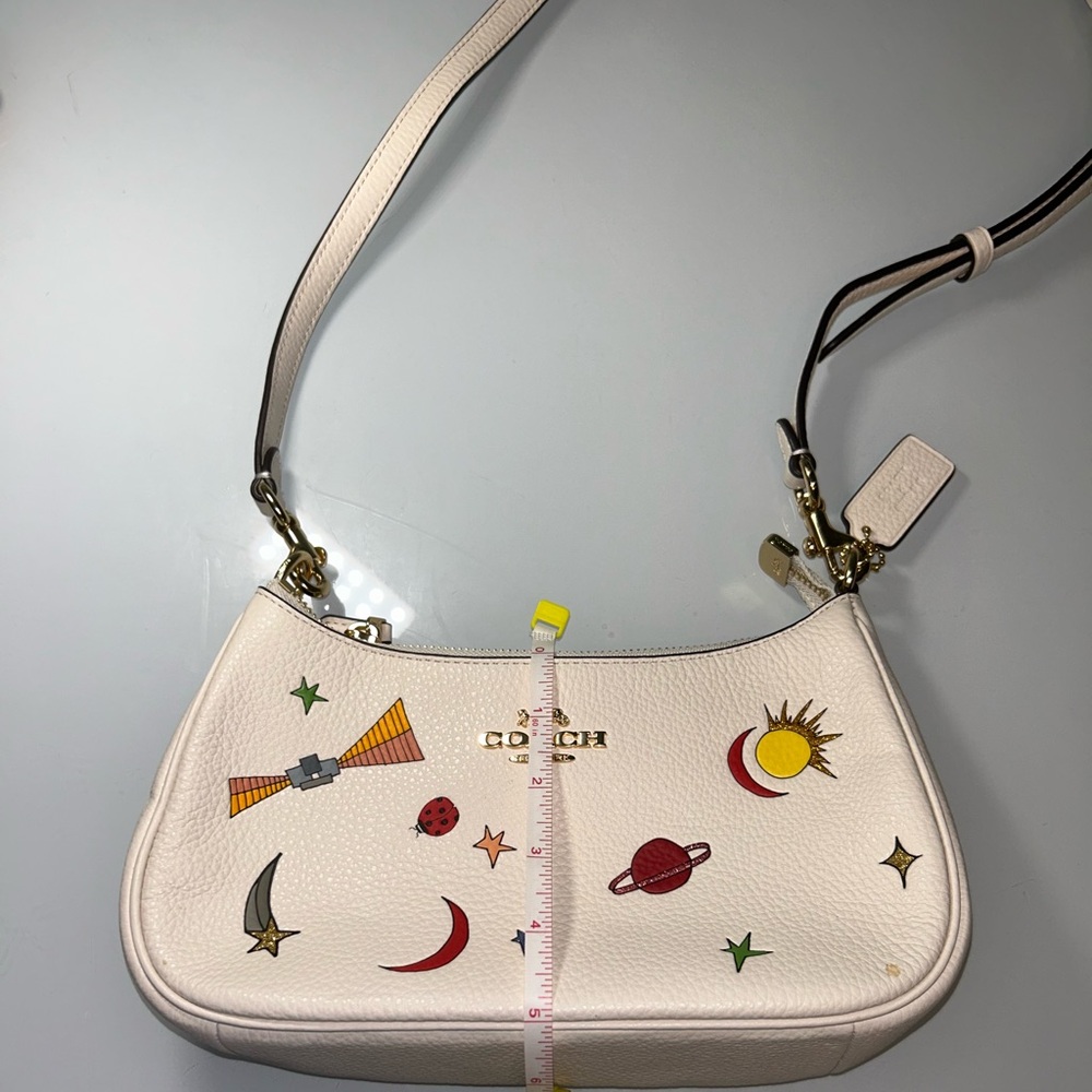 Coach Cream Cosmic Embroidered Mini Shoulder Bag - Picture 7 of 8
